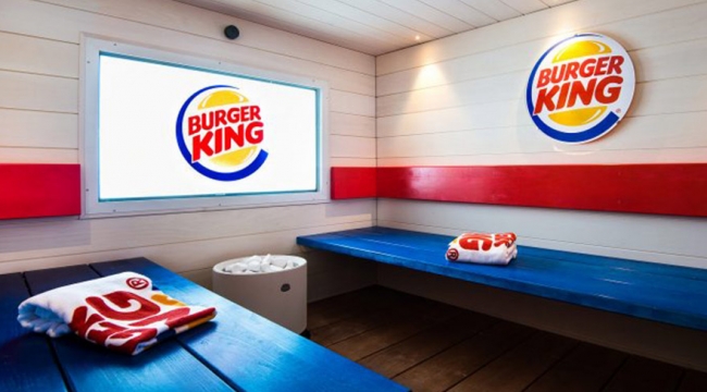 Finlandiya'da saunalı Burger King açıldı
