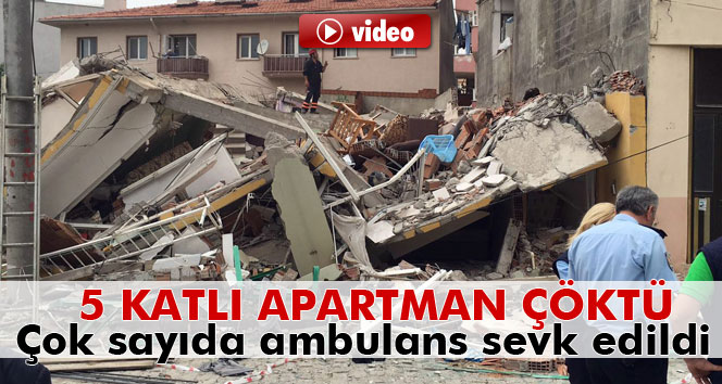 Çanakkale'de 5 katlı apartman çöktü